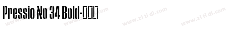 Pressio No 34 Bold字体转换 Pressio No 34 Bold字体转换